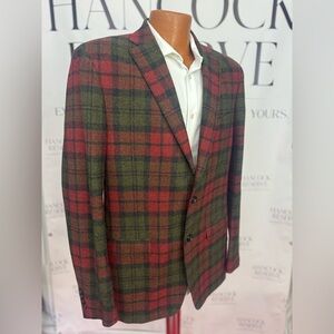 Ralph Lauren Red & Green Tartan Wool Blazer Screen-Worn in “A Christmas Present”